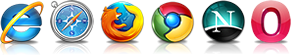 Internet Exploer,Safari,FireFox,Google Chrome,Net Scape,Opera